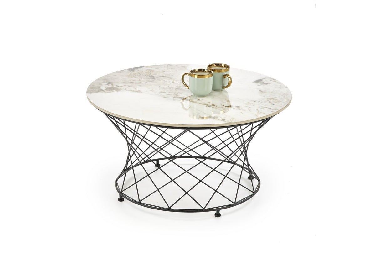 Apvalus žurnalinis staliukas Marble Elegance