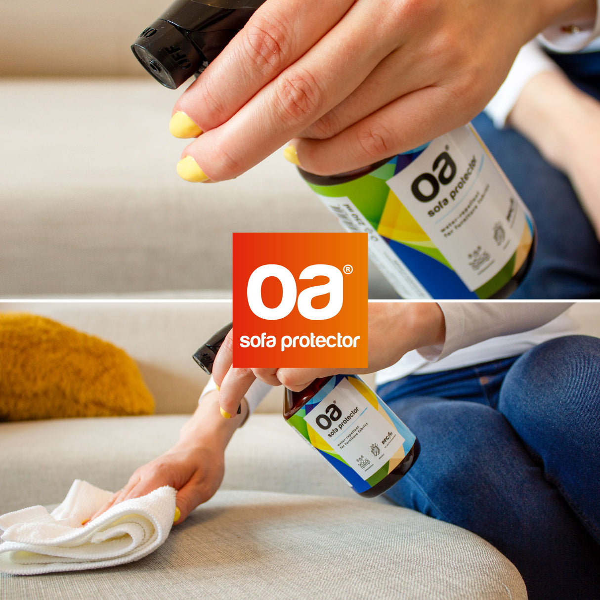 OA sofa protector 250ml vandeniui atsparus baldinių audinių impregnantas