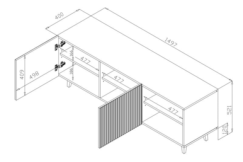 TV spintelė HA9822